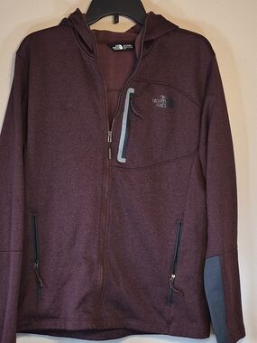 The North Face Men's Maroon Full Zip Hoodie